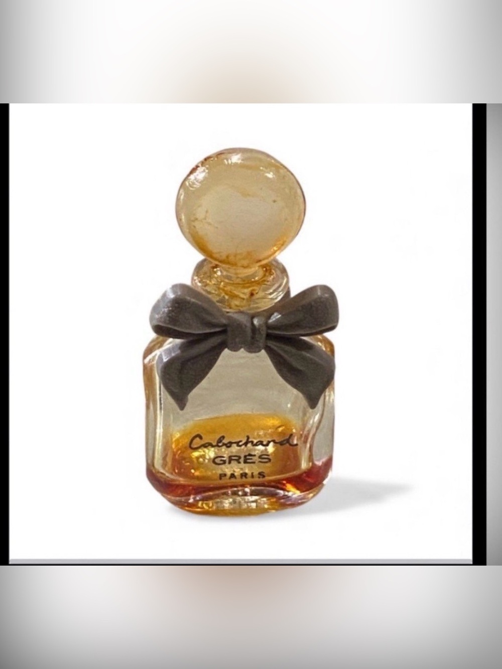 Vintage Cabochard Gres Paris Miniature Empty Bottle #9032